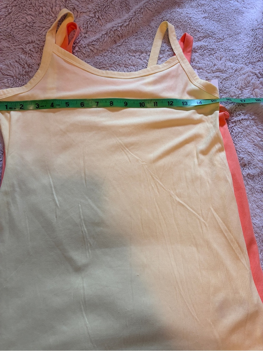 Woman’s 3-Pack Ribbed Cami Tank Tops - Brown, Yellow, Orange All size large - Picture 4 of 7